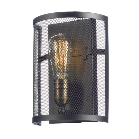 Maxim Lighting Palladium 1-Light 7.75" Wide Black / Natural Aged Brass Wall Sconce 20112BKNAB